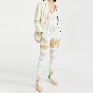 NWT Young Fabulous & Broke Eberhart soft pastels tie dye jumpsuit, XS or M